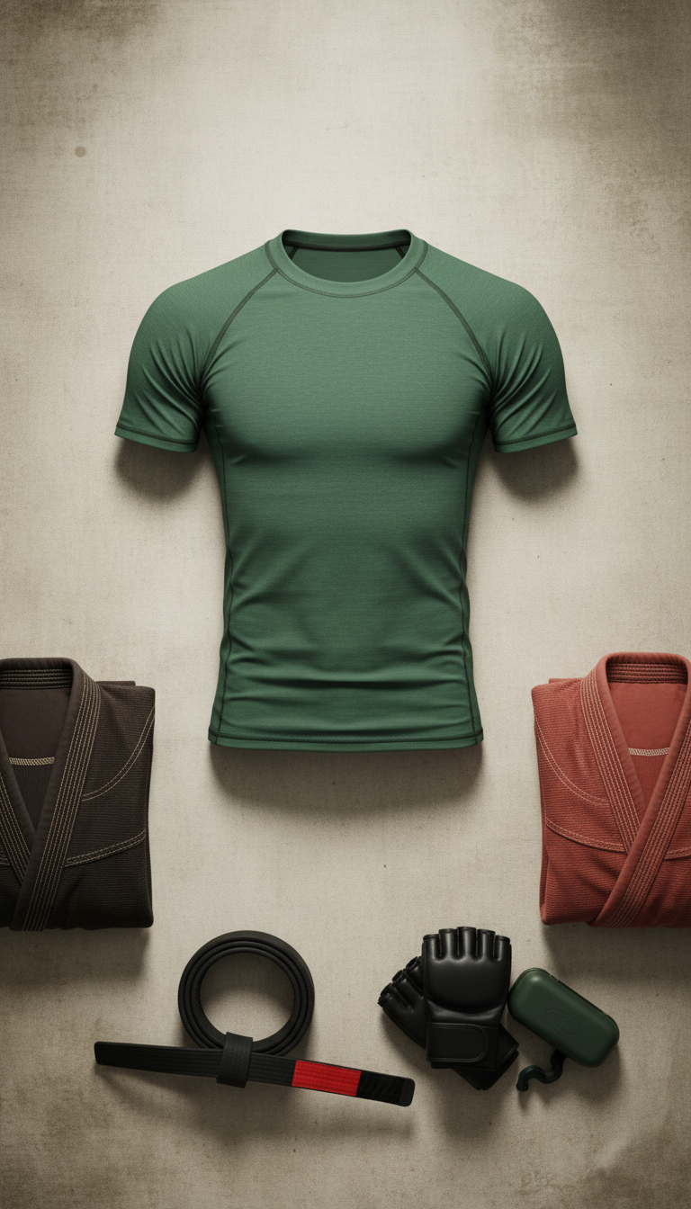 Rash guard técnico verde pino