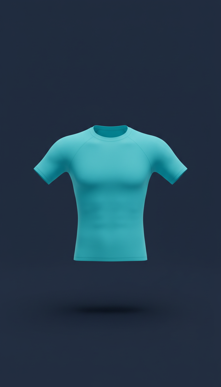 Rash guard técnico cyan eléctrico